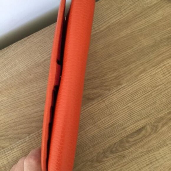 GUCCI Swing Long Wallet in Vibrant Orange Leather with Pink Interior 354498 2067 - Picture 6 of 12